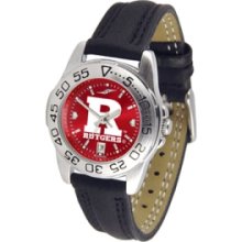 Rutgers Scarlet Knights NCAA AnoChrome Sport Ladies Watch (Leath