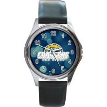 San Diego Chargers Unisex Silver-Tone Round Metal Watch 10