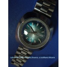 SANDOZ 25 Jewels Rare Automatic cal.Eta2670 day&date Circa 1970's Swiss Ellegant Lady's Wristwatch