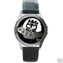 Sanrio Badtz Maru Black Penguin Cute Leather Watch