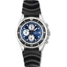 Sartego Spc43-R Mens Chronograph Blue Dial Strap Watch