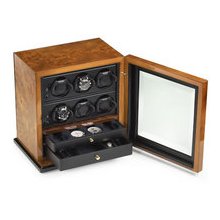 Scatola Del Tempo Briar Root Watch Winder For 6 Watches 6RTSPRA1V