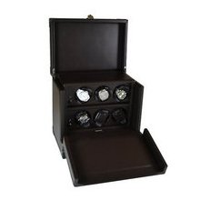 Scatola Del Tempo Leather Travel Watch Winder For 6 Watches