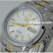 Seiko 5 Automatic Men Two Tone Stainless Steel Snkk83 K Wr 30m