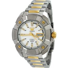 Seiko 5 Sports Snzg27 Men's Two Tone 23 Jewels 100m Automatic Diver Watch