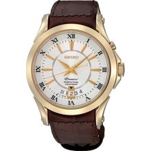 SEIKO Men's SNQ118 Premier Perpetual Calendar White Dial