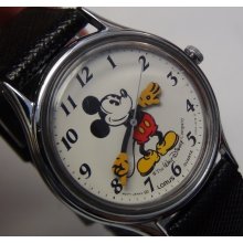 Seiko Mickey Mouse Men's Silver Quartz Watch $195