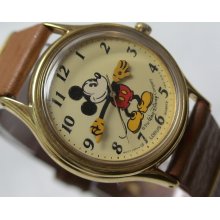 Seiko Mickey Mouse Men's Gold Quartz Watch $195