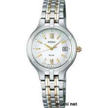 Seiko Spirit Solar White Stps047 Ladies Watch