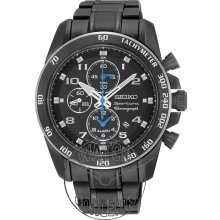 Seiko Sportura wrist watches: Sportura Alarm Chrono Black snae77