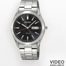 Seiko Stainless Steel Solar Watch - Men