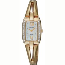 Seiko Sup066 Women's Solar Stainless Steel Band Chic Mop Dial Watch