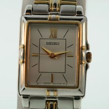 Seiko Women's Sxgn46 Dress Two-tone Stainless Steel Watch White Dial