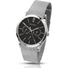 Sekonda Men's Quartz Watch With Black Dial Analogue Display And Silver Stainless Steel Bracelet 3440.27