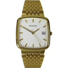 Sekonda Model 3619.27 Gents Gold Plated Analogue Bracelet Watch