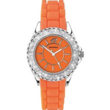 Sekonda Party Time Ladies Orange Rubber Wrist Watch 4448