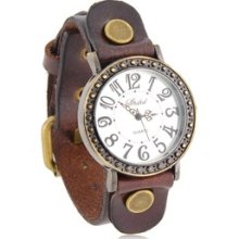 Shshd Analog Watch with PU Leather Strap (Black)