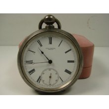 Silver Antique Paul Breton Kw Ks Pocket Watch