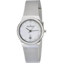 Skagen 880lsss Women's Watch And Mesh Bracelet Mother Of Pearl Dial