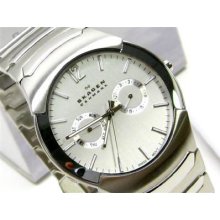 Skagen Chrome Silver Dial Stainless Steel Band 583xlsxc