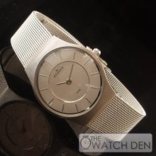 Skagen - Silver Dial Ladies Mesh Bracelet Watch- 233sss