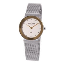 Skagen Steel Glitzy Two-Tone Ladies Watch - 358SGSC