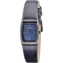 Skagen Women's Grey MOP Dial and Leather Strap Watch ...