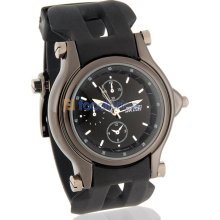 Skmei 001 Stylish Water Resistant Analog Watch with PU Leather Strap (Black)