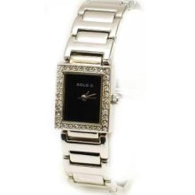 Solo Crystal Design Silver Tone Strap Ladies Fashion Watch 3292792