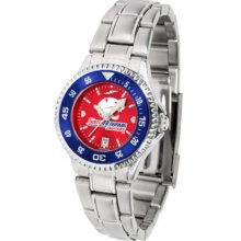 South Alabama Jaguars Competitor AnoChrome Ladies Watch with Steel Band and Colored Bezel