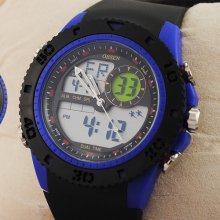 Sporty Mens Ladies Fashion Silicon Day Analog Digital Dual Time Quartz Watches