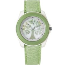 Sprout Unisex St2019 Bamboo Dial Tree Of Life Eco-friendly Watch - Light Green