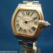 Stainless Steel And Gold Cartier Roadster Automatic Wristwatch