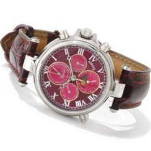 Stauer Men's Graves '33 Automatic Stainless Steel Strap Watch MERLOT