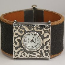 Sterling Silver Handmade Watch - Womens Jewelry - Watch - Rustic Bracelet - Unique Jewelry