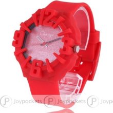 Stock Clearance Sport Hour Dial Clock Quartz Men's Boy Rubber Analog Wrist Watch