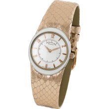 Stuhrling 240 1115j2 Movida Swiss Quartz White Dial Tan Leather Womens Watch