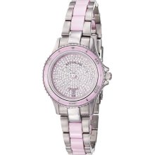 Stuhrling 250 11200a4 Ladies Astera Swiss Quartz Swarovski Date Pink Watch