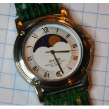 Stunning '80s Seiko Avenue Moonphase Vintage Watch, Minty