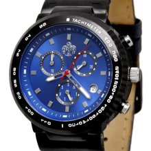 Sug Heat Mens Swiss Isa Chronograph Quartz Movement Leather Watch New