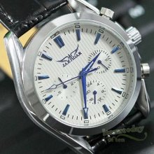 Super 6 Blue Hands Date Mens Automatic Wrist Watch Multi-fun Gift 24h Hq