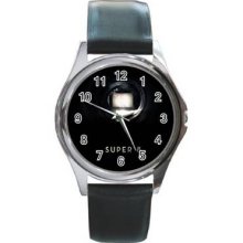 Super 8 Unisex Silver-Tone Round Metal Watch 04