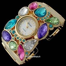 Swarovski Crystals Geneva Bangle Ladies Watch Ge29gmc