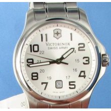 Swiss Army 241359 Classic Officer Mens Silver Dial Watch $475