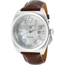 Swiss Legend Heritage 20434-02mop-brw Gents Rrp 530 Date Watch