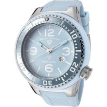 SWISS LEGEND Men's Neptune Light Blue Dial Light Blue Rubber