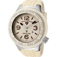 Swiss Legend Men's Neptune White Dial Vanilla Silicone