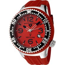 Swiss Legend Men's Neptune Red Dial Red Silicone