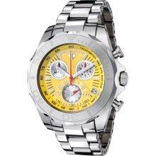 Swiss Legend Men's T8010-77 Tungsten Collection Chronograph Watch Yellow Dial