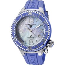 Swiss Legend Neptune Ceramic (44 Mm) Blue Mother Of Pearl Dial Blue Si